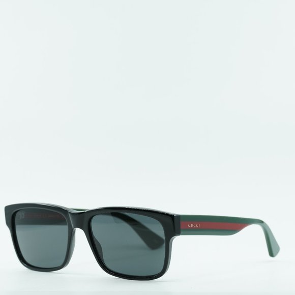 FINAL PRICE NEW GUCCI GG0340S 006 BLACK/MULTICOLOR GREY MENS SUNGLASSES - Picture 1 of 11